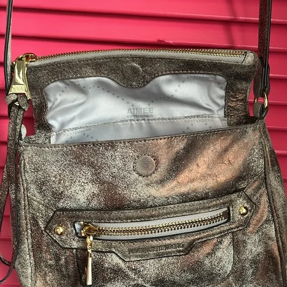 AIMEE KESTENBERG Metallic Leather Crossbody Bag - Picture 16 of 17